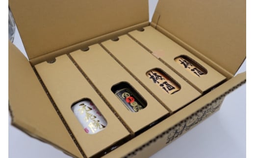 No. 2106-1 白玉醸造 元老院・梅酒・白玉の露4本セットC（4合瓶）