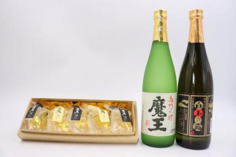 №1271-1 【期間限定】白玉醸造　魔王・白玉の露（4合瓶）と焼酎ゼリーのセット