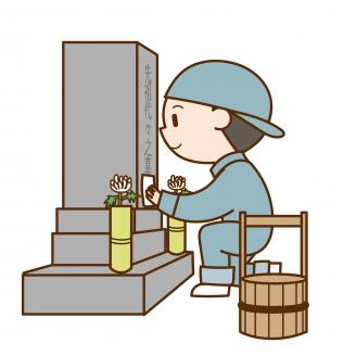 №1073-1 お墓の掃除代行サービス　1回分