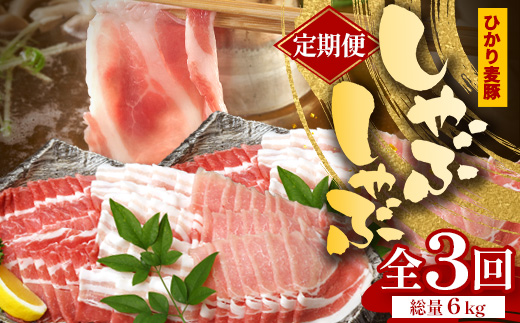 《先行受付～2026年1月中旬より順次発送～》【定期便全3回】鹿児島県産 ひかり麦豚 しゃぶしゃぶ 食べ比べセット 約2kg（200g×10パック） トレーなし 冷凍 HM-16 | 肉 お肉 にく 豚肉 ロース 肩ロース バラ肉 スライス 真空冷凍 産地直送 新鮮 小分け 甘み 産地直送 鹿児島県 南大隅町 ひかり麦豚直売所