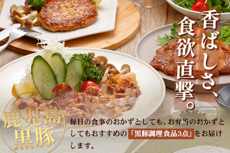 鹿児島県産 黒豚バラエティ詰合せAセット (黒豚ロース味噌漬け・黒豚生姜焼き用・黒豚生ハンバーグ) NS-16 ❘★☆＼＼黒豚ロース味噌漬け バナナマンの早起きせっかくグルメで紹介！！／／☆★ 肉 お肉 豚肉 豚 かごしま黒豚 ロース肉 味付け肉 みそ漬け しょうが焼き ハンバーグ 焼くだけ 鹿児島県 南大隅町 南州農場