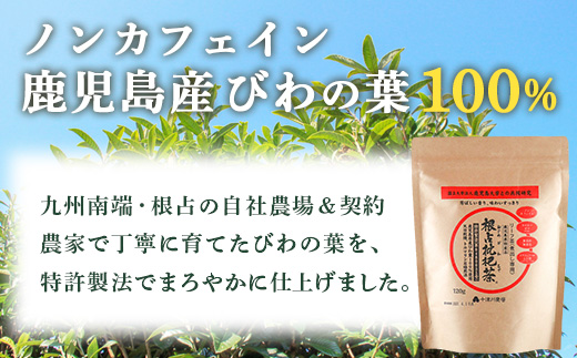 根占枇杷茶 茶葉  1袋（120g入）煮出し用 TO-17-NP | ねじめ びわ茶 国産 使い切り トルマリン石 焙煎 健康茶 お茶 煮だし 飲みやすい 香ばしい おいしい びわの葉 ネコポス 鹿児島県 南大隅町 十津川農場