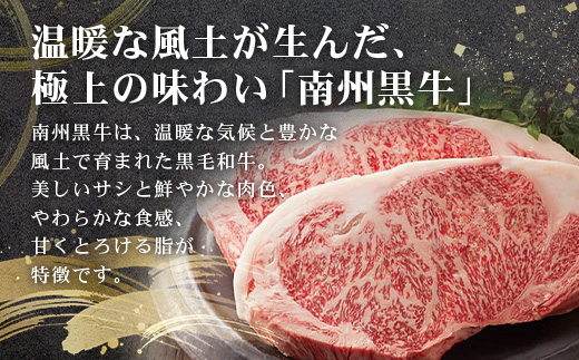 鹿児島県産 南州黒牛 霜降りロースステーキ 約600g （300g×2枚） 牛ロース肉 オリジナルブランド牛 NS-514 | 国産 黒毛和牛 牛 うし 牛肉 ロース サシ やわらかい 冷凍 ステーキ 鹿児島県 南大隅町 南州農場