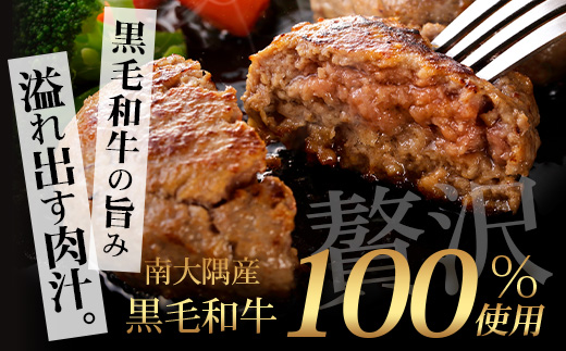 鹿児島県産 黒毛和牛 ≪レトルト≫ 和食料理人の手作り ハンバーグ（100g×6個）GN-5｜鹿児島県 南大隅町 ハンバーグ 牛肉 手作り レトルト 銀シャリ中はら