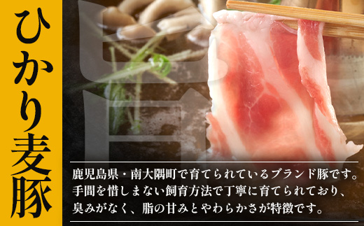 ［新春］【定期便全3回】ひかり麦豚定期便 ≪月替わりで楽しむ豚肉セット！しゃぶしゃぶ・ロース肉・焼肉セットをお届け！≫ 冷凍 HM-18 | 肉 お肉 にく 豚肉 精肉 焼き肉 焼肉 やきにく バーベキュー ロース肉 肩ロース バラ肉 生姜焼き とんかつ しゃぶしゃぶ 真空冷凍 産地直送 小分け パック 手作り 鹿児島県 南大隅町 ひかり麦豚直売所