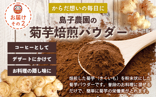 【HAPPY 福袋】白菊芋まるごと満喫３種セット SK-15-fb｜ コーヒー 菊芋 白色菊芋 コーヒー パウダー 菊芋せんべ ノンカフェイン 野菜茶 きくいも お茶 焙煎 ギフト グルメ 鹿児島県 南大隅町 島子農園 福袋