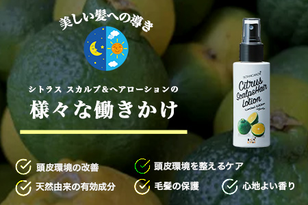 シトラス スカルプ＆ヘアローション（100ml×1個） BF-3｜美容 ヘアケア スカルプ シトラス 南大隅町 髪 潤い ハリ 弾力 柑橘 天然 キューティクル ボタニカノン BOTANICANON ケミカルフリー 鹿児島県 南大隅町 ボタニカルファクトリー