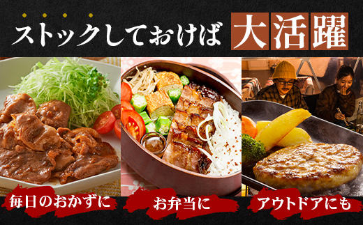 鹿児島県産 黒豚バラエティ詰合せ Bセット（ロース味噌漬け・生姜焼き・ハンバーグ）味付き 冷凍  NS-11 | ★☆＼＼黒豚ロース味噌漬け バナナマンの早起きせっかくグルメで紹介！！／／☆★ 加工肉 肉 お肉 豚肉 豚 ぶた かごしま黒豚 ロース肉 みそ漬け しょうが焼き ハンバーグ 国産 鹿児島県 南大隅町 南州農場