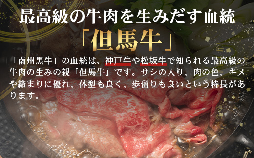 鹿児島県産 南州黒牛 霜降りローススライス 約500g NS-507 | 牛 黒毛和牛 肉 お肉 ブランド牛 霜降り サシ ロース しゃぶしゃぶ すき焼き すきやき 甘い やわらかい 冷凍 ごちそう 贅沢 特別 おもてなし 贈答 ギフト 産地直送 鹿児島県 南大隅町 南州農場