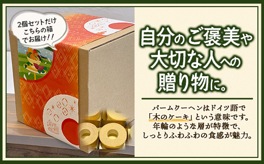 バウムクーヘン 2個セット ( プレーン ・ 辺塚だいだい) SH-715 ｜バウムクーヘン バームクーヘン スイーツ ケーキ 焼き菓子 洋菓子 お菓子 おかし おやつ デザート プレゼント 贈り物 ギフト 常温 鹿児島県 南大隅町 31℃LINE花子