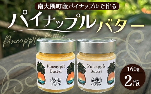 絶品！南大隅町産 【パイナップルバター】約160g× 2瓶 HB-3 ｜パイナップル バター フルーツ ジャム 加工品 スプレッド 国産 南国フルーツ 手作り 鹿児島県 南大隅町 hello! brand new days　