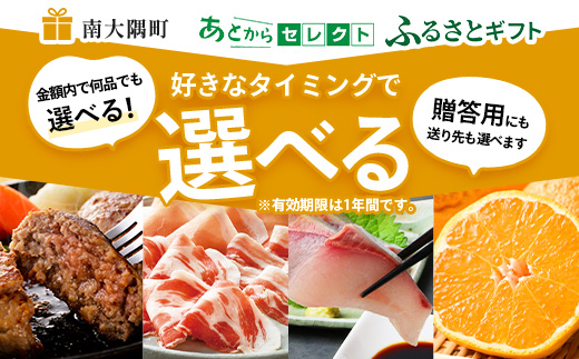 あとからセレクト【ふるさとギフト】100万円分 MN-24│1000000 鹿児島県 南大隅町 あとから選べる 返礼品 特産品 プラン 選べる返礼品 あとから選べる ギフト ギフトポイント 後から選ぶ カタログギフト