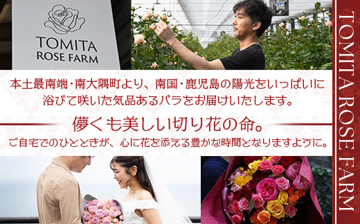 【お歳暮】【人気の春・冬薔薇をお届け】ばら農家直送！バラ花束30本以上お届け(色はおまかせ) 【ギフト対応可】TB-16-os│ローズ 新鮮 花 フラワー 花束 ばら 薔薇 バラ 誕生日 記念日 結婚祝い ギフト プレゼント お祝い 贈り物 贈答 鹿児島県 南大隅町 富田バラ園 お歳暮