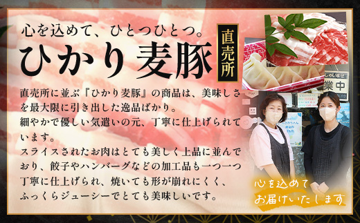 【ふるさと納税】鹿児島県産 ひかり麦豚【しゃぶしゃぶ 食べ比べ + とんかつ肉 + ハンバーグ】セット ≪合計1.1kg≫ HM-702  | 肉 お肉 にく 豚肉 ロース 肩ロース バラ肉 スライス 冷凍 産地直送 新鮮 送料無料 鹿児島県 南大隅町