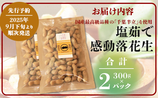 【先行予約 2026年9月下旬～順次発送】鹿児島県産 塩茹でジャンボ落花生（おおまさり） 300g×2パック 冷凍 FR-3 | ラッカセイ ピーナッツ 国産 国産最高級品種 おおまさり 大粒 柔らかい 歯ごたえ おやつ おつまみ ギフト お中元 お歳暮 鹿児島県 南大隅町 株式会社フォレスト