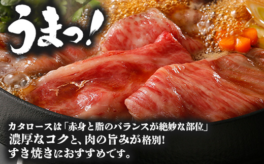 【鹿児島黒牛】カタロースすきやきセット（約900g）JA-501 | 国産 国産牛 鹿児島県 牛肉 黒牛 黒毛和牛 和牛 肩ロース スライス 赤身 すきやき 冷凍 南大隅町 JA鹿児島きもつき