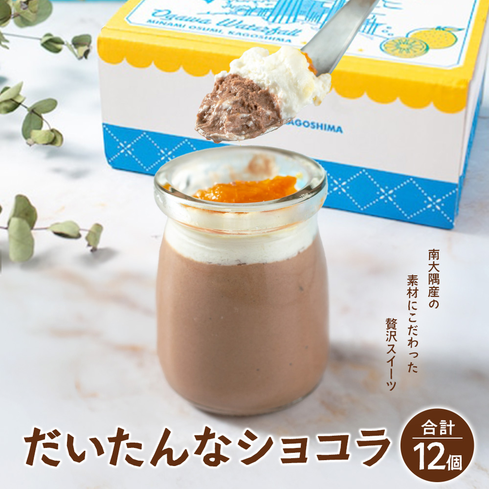 だいたんなショコラ 12個セット SH-705 | たんかん ソース ムース チョコレートムース ショコラ贅沢 スイーツ フルーツ プリン 手作り おしゃれ 限定スイーツ 冷凍 産地直送 オリジナル ギフトボックス プレゼント 鹿児島県 南大隅町 31℃LINE花子 