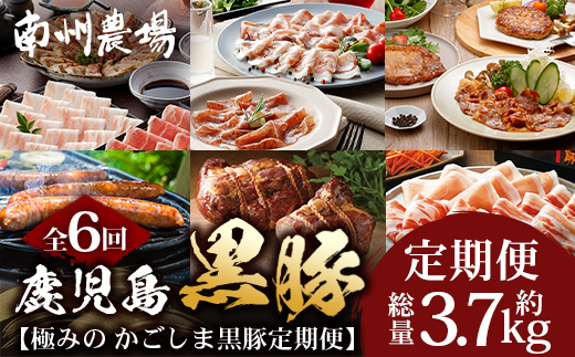 【全6回】極みの かごしま黒豚 定期便 NS-36| 鹿児島 かごしま 豚 豚肉 ぶた おかず しゃぶしゃぶ 餃子 味噌漬け 生ハム 生姜焼き ハンバーグ ウインナー ハム ソーセージ 焼き豚 切り落とし もも肉 肩ロース バラ 人気 贈答 ギフト定期便 鹿児島県 南大隅町