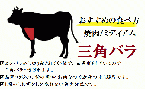 鹿児島黒牛　霜降り＆赤身焼肉セット 三角バラ クリミ 各種約400ｇ