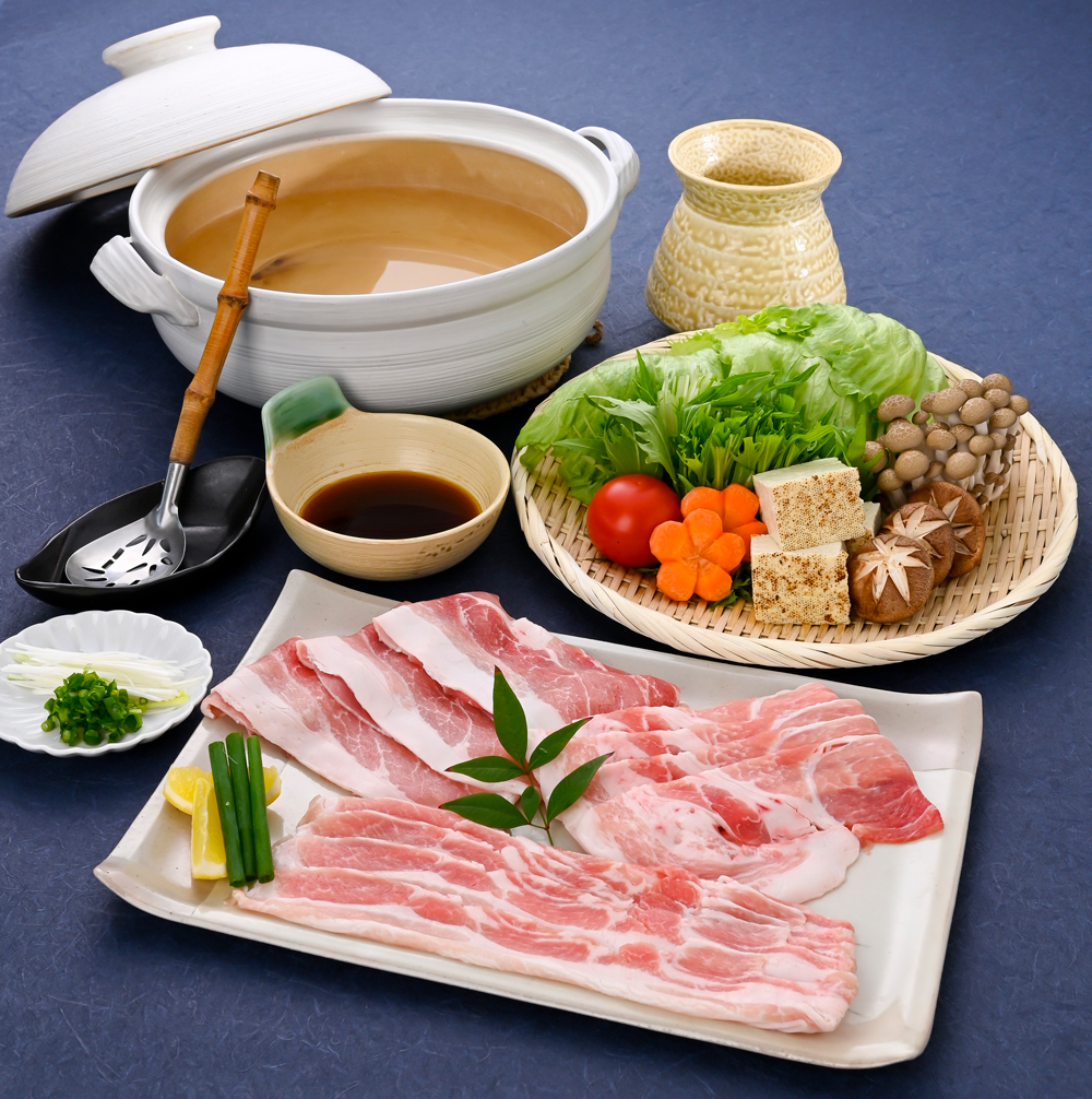 鹿児島県産豚バラ、モモ、ウデしゃぶしゃぶセット＜約1.2㎏＞