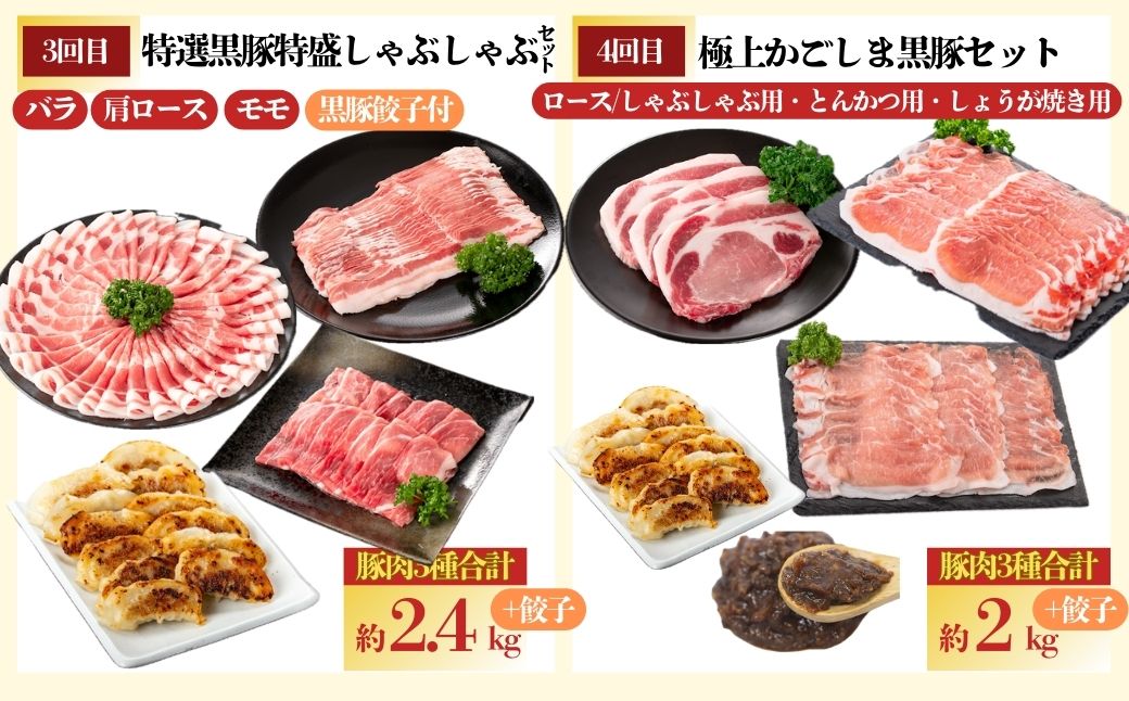 『かごしま黒豚ふるさと定期便』極上セットF・隔月全6回