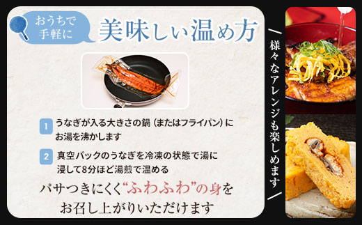 ＜定期便・計3回(連続)＞うなぎ蒲焼・大(有頭)(2尾・計330g以上×3回、タレ、山椒付)