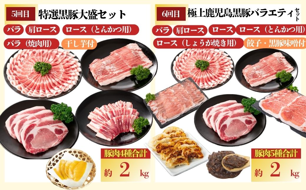 『かごしま黒豚ふるさと定期便』極上セットF・隔月全6回