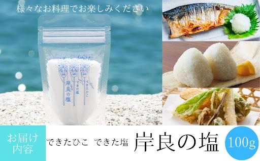  できたひこ出来た塩　岸良の塩(100ｇ) 天日塩 塩 天然 無添加【岸良リトリート】