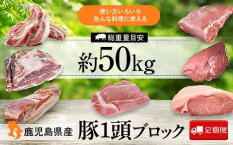 鹿児島県産豚1頭ブロックセット(6回送付定期便）