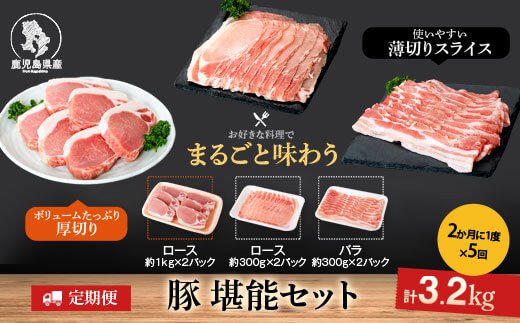 鹿児島県産豚厚切りステーキ&しゃぶしゃぶ三昧セット〈約16㎏〉