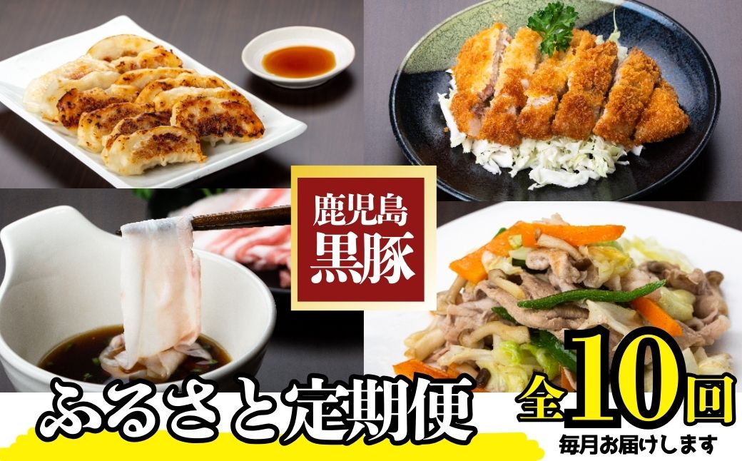 ＜定期便・全10回(毎月)＞かごしま黒豚ふるさと定期便 バラエティーセットC(月1回×10カ月)