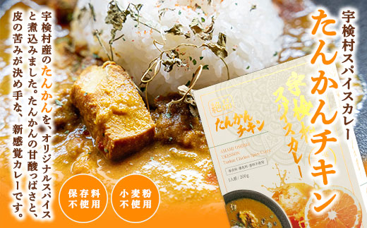 絶品 宇検村スパイスカレー「パパイヤ ＆ たんかんチキン」・各5個 10個セット 各5食（計10食） たんかんチキン＆パパイヤ