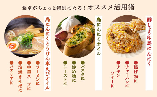 奄美の島ニンニクが香る 調味料3種セット 島ニンニク 酢しょうゆ うけん車えび オイル 調味料 無添加 奄美大島 宇検村 鹿児島