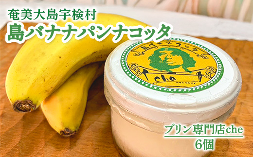 島バナナパンナコッタ（6個入り）こだわり 素材 人気 スイーツ デザート 洋菓子 奄美大島 宇検村 鹿児島【プリン専門店che】 6個 島バナナパンナコッタ