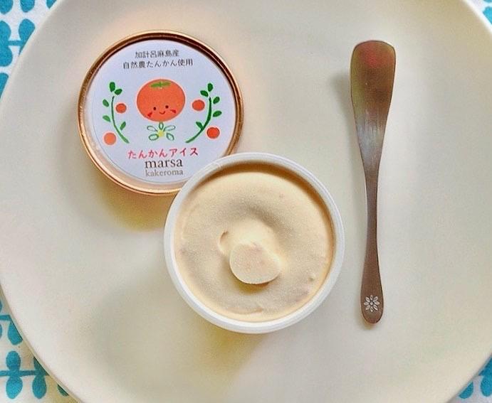 marsa島しまチーズケーキとたんかんアイスのセット