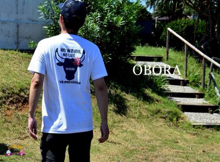 TOKUNOSHIMA発ブランド　OBORA　Tシャツ　【No Waido No Life（闘牛）：White】