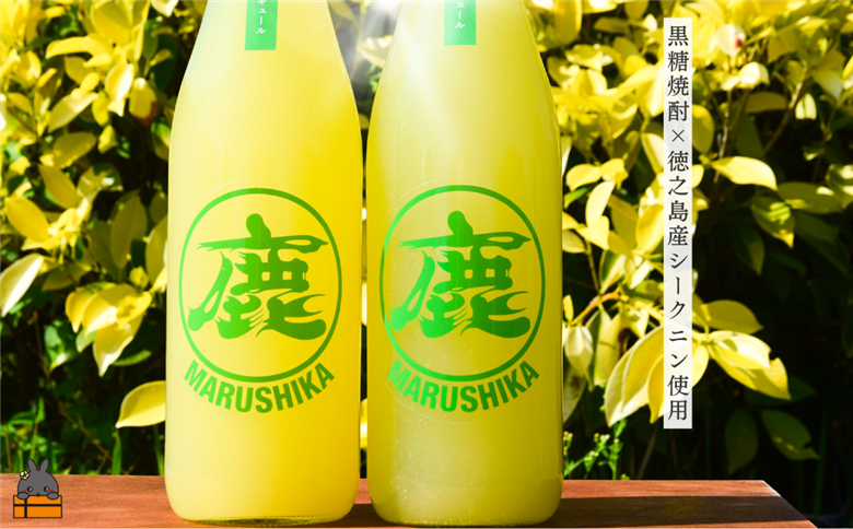 シークニンの香り豊かな♪ 徳之島産シークニンリキュール 720ml×２本 (アルコール10度) ( 黒糖焼酎 酒 シークニン 野生みかん 松永酒造場 徳之島 奄美 鹿児島 ダイキチ食品 )