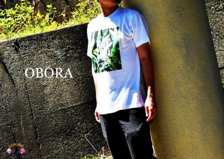 TOKUNOSHIMA発ブランド　OBORA　Tシャツ　【バナナリーフ：White】