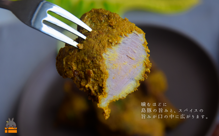 月桃（げっとう）と19種のスパイス薫る 徳之島の島豚スパイス焼 600g ( MARUHACHI スパイス ハーブ 月桃 島豚 豚肉 料理 冷凍食品 徳之島 奄美 鹿児島 )