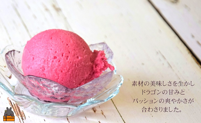 南の島の恵み！ドラゴン＆パッション プレミアムジェラート （8個入）( ジェラート アイス ドラゴンフルーツ パッションフルーツ 果物 フルーツ オリジナル 徳之島 奄美 鹿児島 スイーツ 美農里館 )