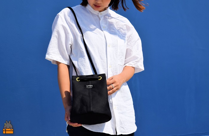 南の島の帆布かばん屋さん kalaflalaオリジナル２Way丸底帆布バッグ（ブラック） ( バック カバン トートバッグ ショルダーバッグ 帆布 帆布バッグ ハンドメイド ファッション 小物 アイテム くすみカラー 徳之島 奄美 鹿児島 kalaflala )