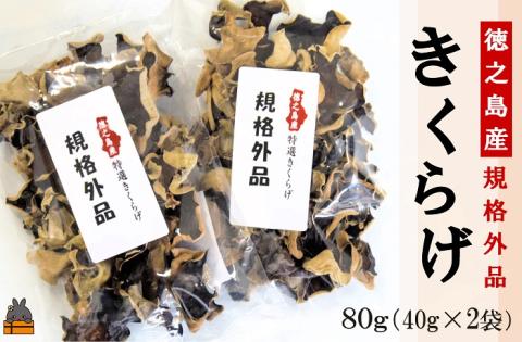 《訳あり》安心・安全 徳之島産きくらげ（規格外品）80g（40g×2袋） ( キクラゲ きのこ キノコ 野菜 ワケあり 徳之島 奄美 国産 数量限定 レターパックライト配送 ポストイン )