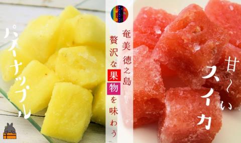 ～贅沢な果物を味わう～徳之島フローズンフルーツ（パイナップル×スイカ）