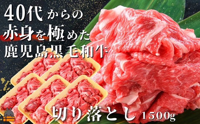 40代からの赤身を極めた鹿児島黒毛和牛切り落とし1500g ( 厳選 赤身 プレミアム 高品質 鹿児島黒毛和牛 黒毛和牛 牛肉 万能 料理 徳之島 奄美 鹿児島 すき焼き しゃぶしゃぶ 高島屋 )