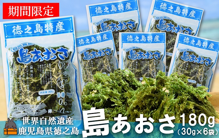 《2026年とれたて！》～煌めきの島から贈り物～徳之島産「島あおさ」（6袋）( アオサ のり 海苔 海産物 お味噌汁 食材 海 新鮮 徳之島 奄美 鹿児島 美味しい )