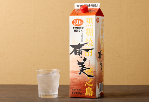 【鹿児島徳之島】黒糖焼酎 奄美(30度)  1800ml×12本セット 計21.6L  紙パック 焼酎 お酒