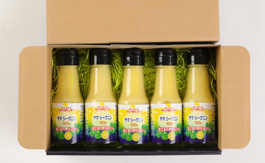 徳之島 天城町 ヤマ・シークニン シークヮーサー 100％ 果汁 調味料 70ml×5本セット M-5-N