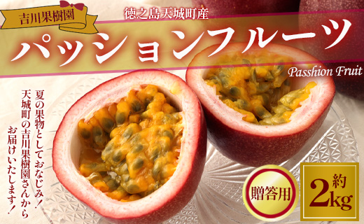  【2026年発送】先行受付 徳之島 天城町 吉川果樹園 パッションフルーツ 贈答用 2kg (1kg×2箱) トロピカルフルーツ フルーツ パッション AB-28-N