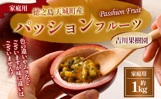 【2026年発送】先行受付 徳之島 天城町 吉川果樹園 パッションフルーツ 家庭用 1kg  トロピカルフルーツ フルーツ パッション 自宅用 AB-29-N