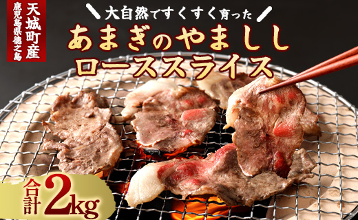 【天城町】大自然で育ったあまぎのやましし ローススライス 2kg イノシシ ジビエ 猪肉